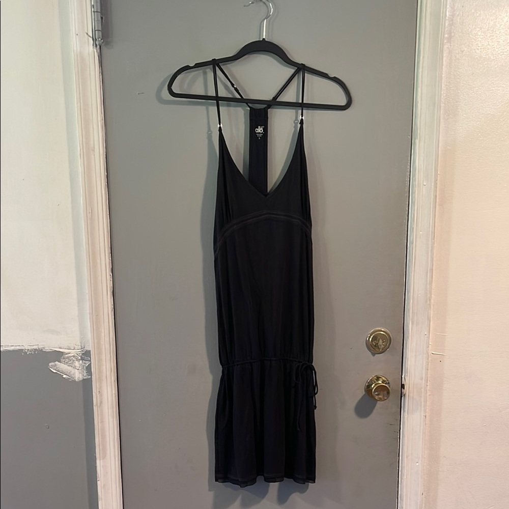 ALO Yoga Coolfit T-Back Dress Black Size Small